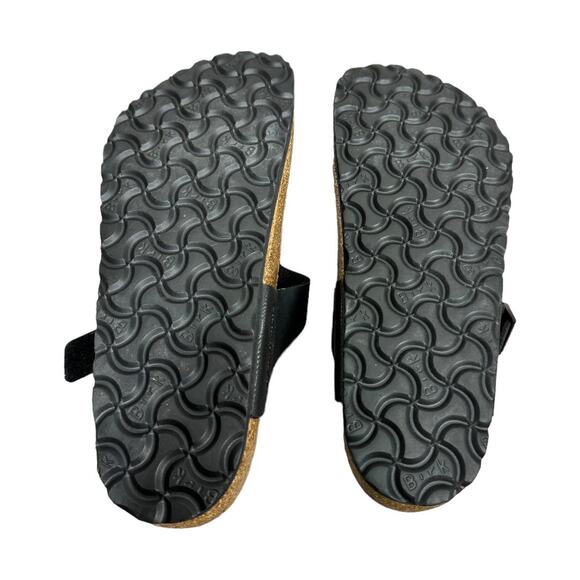 Birkenstock Gizeh Birko-Flor Black Sandals Women's 6 37 Cork Footbed Thong - Picture 7 of 8